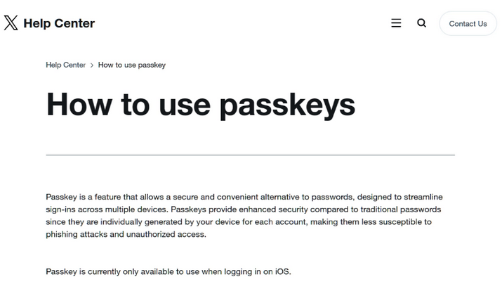 榕城苹果维修店铺分享iOS用户如何通过通行密钥(Passkey)登录 